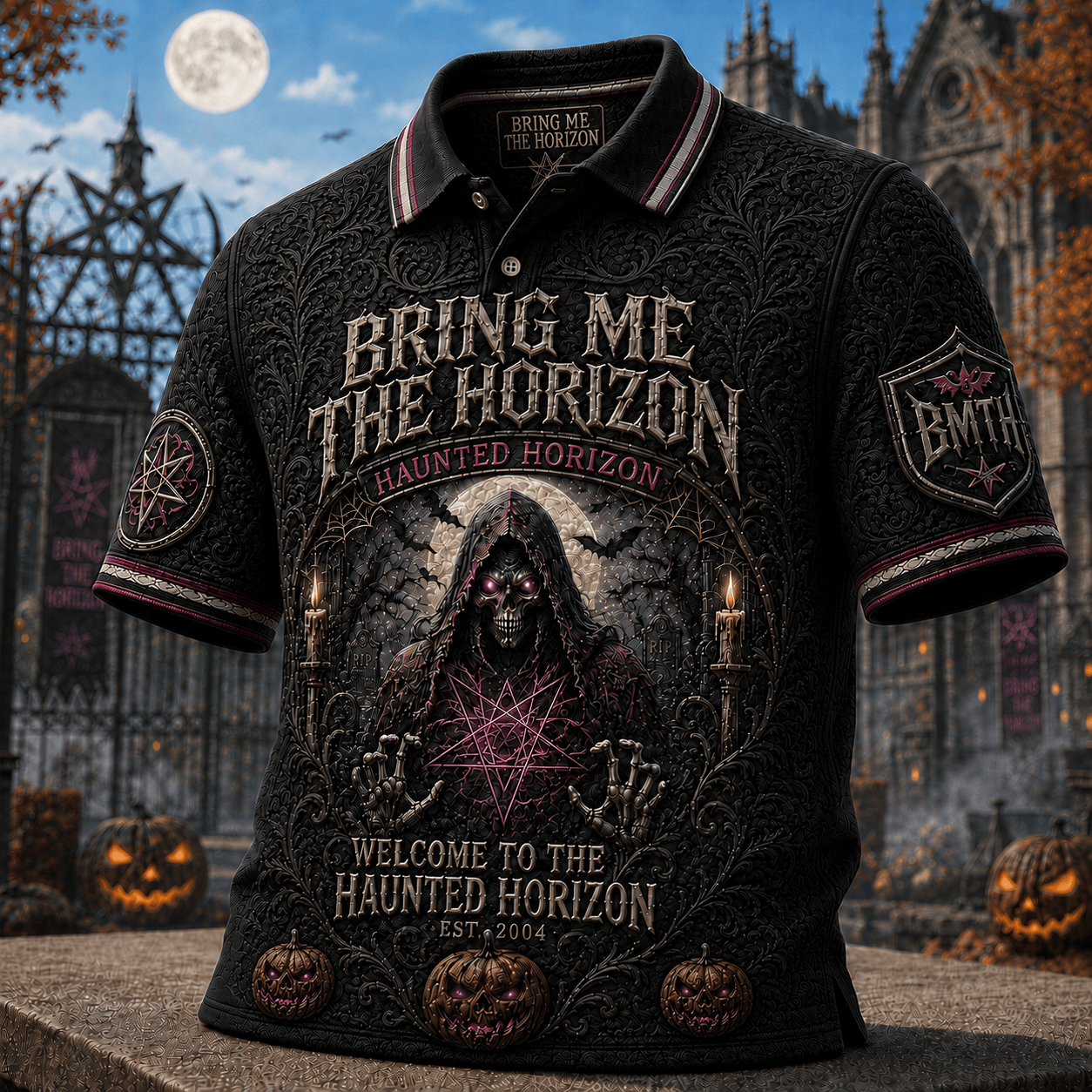 PREMIUM BMTH EMBOSS POLO SHIRT NTNA