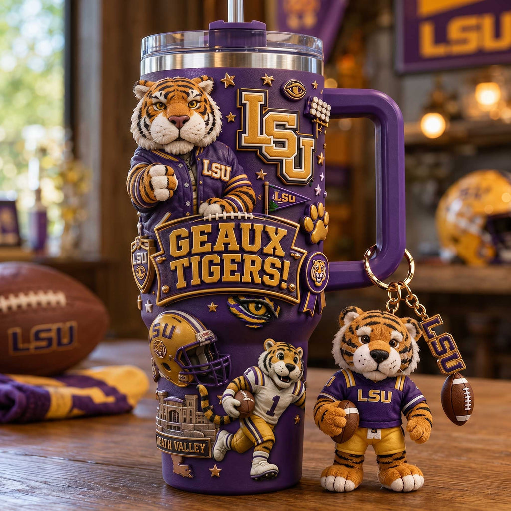 LSU 40oz Tumbler With Handle HTTT