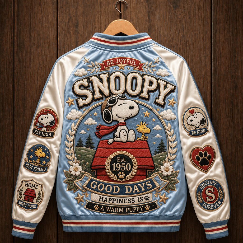 PREMIUM SPNY SATIN BASEBALL JACKET LNTH