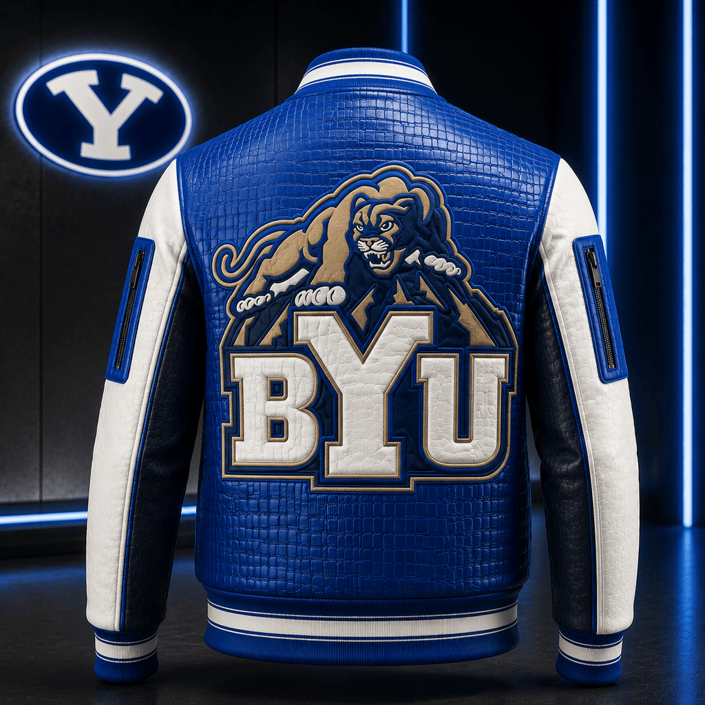 Premium BYU Leather Zipper Jacket TTMH