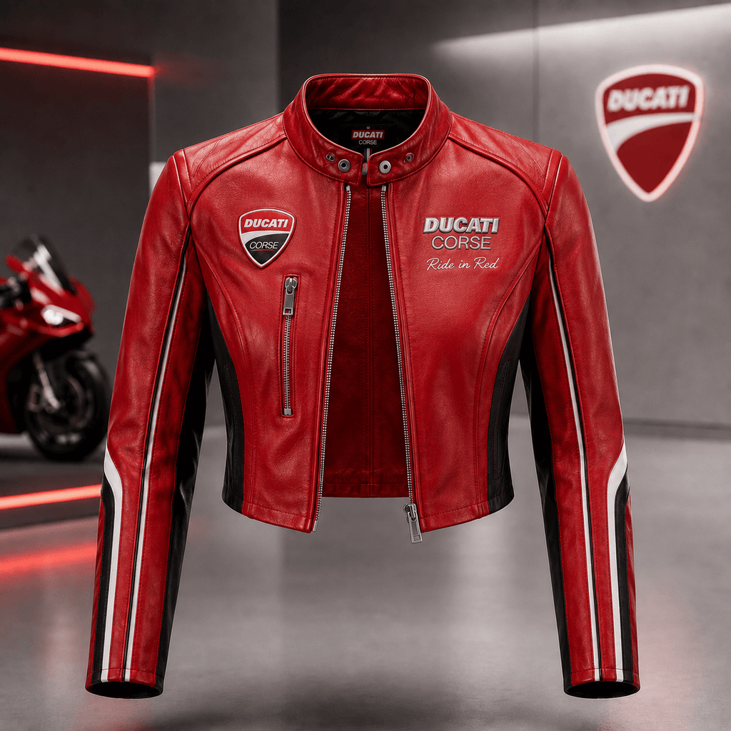 Premium DCT Cropped Leather Zipper Jacket TNSM